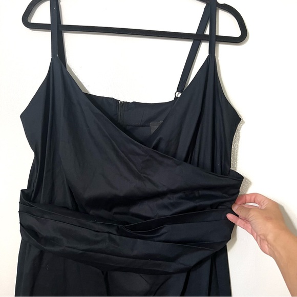 Torrid Faux Wrap Vtg Style Spaghetti Strap Tank Dress in Black Sz 18 - Picture 2 of 5